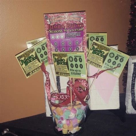 diy lottery ticket valentines day bouquet  won  lottery