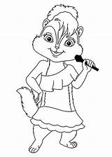 Coloring Alvin Chipmunks Brittany 4kids sketch template