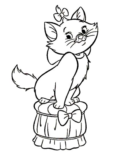 cute lady cat coloring pages