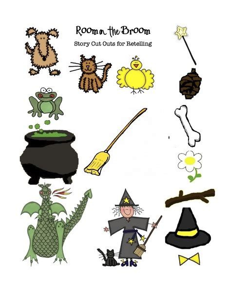 room   broom story cut outs  retelling printables