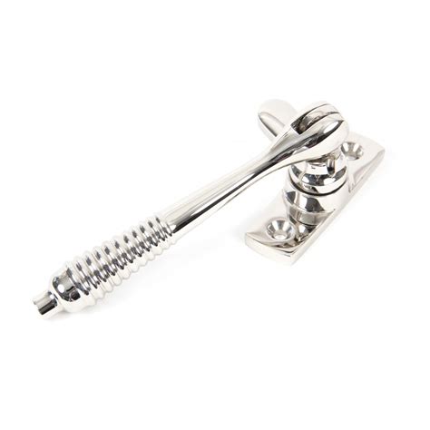 reeded window fastener  polished nickel period home style