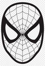 Spiderman Face Coloring Pages Pngfind Logo sketch template