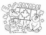 Canadian Drapeau Celebrate Whimsicalpublishing Beaver Kanada Greatestcoloringbook sketch template