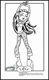 Frankie Coloring Stein Monster High Pages Printable sketch template