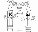 Welcome School Back Coloring Pages Preschool Printable Print Color Pencils Sunday Getcolorings Coloringpage Getdrawings sketch template