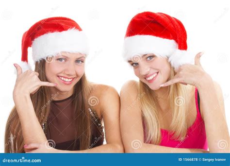 twee jonge vrolijke meisjes stock foto image  wijfje vreugde