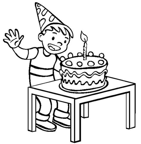 happy birthday boy coloring pages  place  color