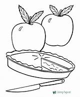 Food Coloring Pages Apple Pie Color Printable sketch template