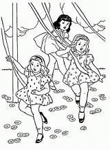 Coloring Girls Three Pages Clipart Little Line Library Color May Clip Dance sketch template
