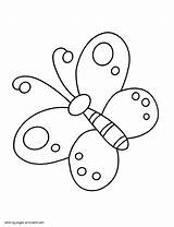 Butterfly Coloring Pages Simple Butterflies Preschoolers Printable Easy Drawing Colouring Cartoon Kids Preschool Insect Color Sheets Print Flowers Worksheets School sketch template