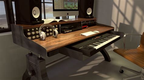 hure recording studio keyboard desk model hu vintage industrial furniture