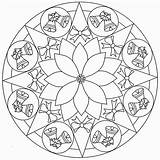 Mandala Coloring Christmas Pages Comments sketch template