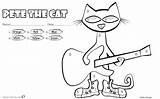 Cat Pete Color Coloring Guitar Number Pages Play Printable Kids sketch template