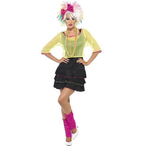 adult ladies eighties 80s pop star rock punk skater girl fancy dress