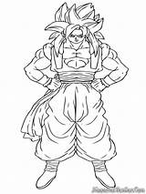 Gogeta Pages Coloring Dragon Ball Saiyan Super Ssj4 Ss4 Gt Top Template Library Clipart Search Popular sketch template