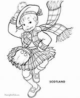 Coloring Pages Leprechaun Scotland Kids Girl Printable Colouring Night St Burns Outline Books Female Print Andrews Children Occasion Getcolorings Color sketch template