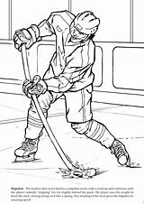 Hockey Coloring Pages Goalie Stick Ice Puck Player Printable Getcolorings Print Colori Color sketch template