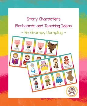 story characters flashcards  teaching ideas freebie teaching