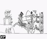 Soldiers Pharaoh War Chariots Coloring Egypt Ancient Pages Oncoloring sketch template