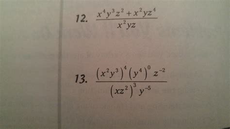Solved Simplify Explain Each Step X 4 Y 3 Z 2 X 2 Y Z