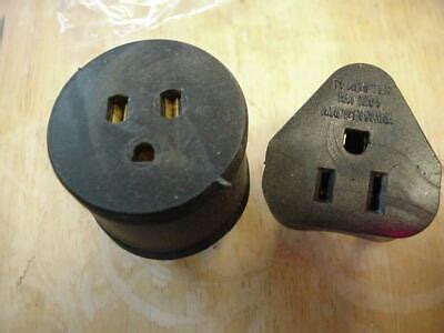 electrical rv adapted plugs  amp male   amp female motorhomes ms ebay