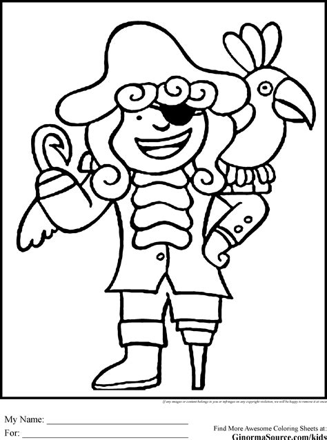 pirate coloring pages  printable learning  worksheet