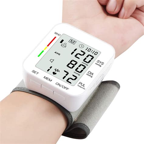 mmizoo adjustable wrist cuff lcd display blood pressure monitor