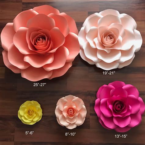 cardstock paper flowers cricut svg petal  paper flower template