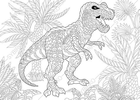 dinosaur coloring book  adults  svg file  cricut  svg