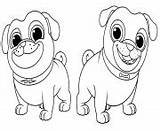 Pals Dog Puppy Pages Coloring Puppies Together Two sketch template