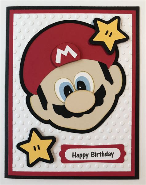 handmade mario inspired birthday card nintendo mario cool birthday cards birthday card