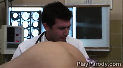 doctor uses his meat thermometer to check big ass patient