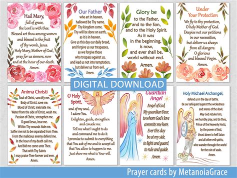 printable catholic prayer cards bookmarks printable form