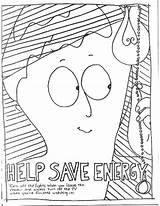 Coloring Energy Pages Kids Conservation Water Help Clipart Printable Off Saving Lights Turn Turning Tv When Print Library Education Formats sketch template