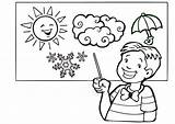 Coloring Weather Pages Clipart Preschool Library Sheets sketch template