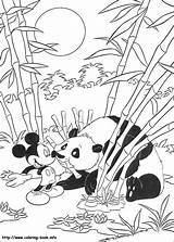 Coloring Pages Mickey Panda Coloriage Mouse sketch template