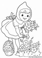 Riding Red Hood Coloring Pages Getcolorings Little sketch template
