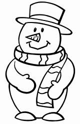 Coloring Snowman Pages Printable Print sketch template