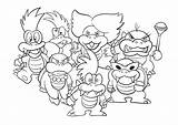 Mario Koopaling Koopalings Yoshi sketch template