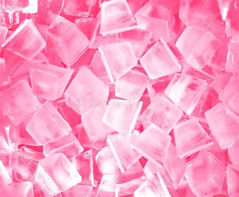 ice cubes  pink light stock photo image  clear
