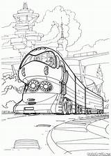 Train Coloring Tech High Futuristic Future Pages Vehicles Aircraft Colorkid sketch template