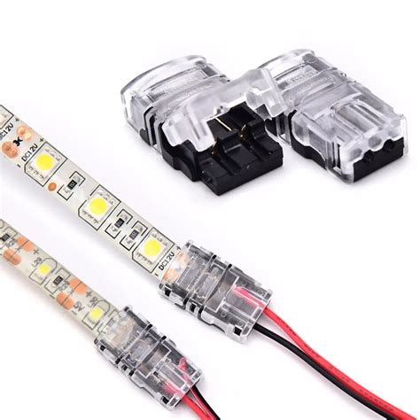 pin led strip  wire connector  mm single color ip waterproof smd   led
