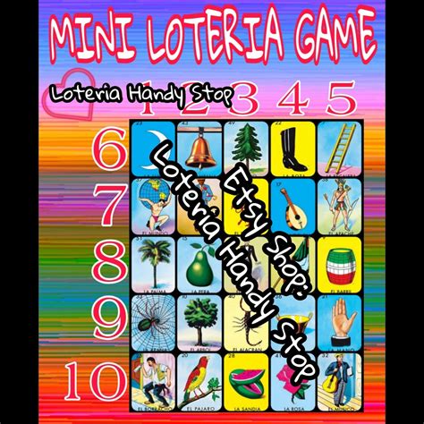 loteria boards  mini games loteria characters mexican etsy