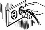 Clipart Plug Electrical Clipground Clip Outlet sketch template