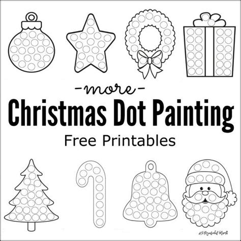 christmas dot painting  printables christmas worksheets