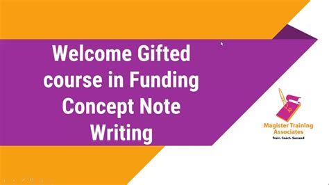 funding concept note writing youtube