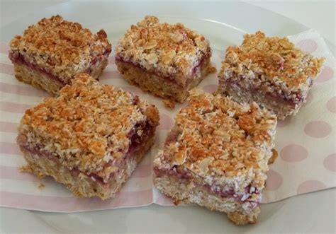lose baby weight raspberry coconut slice