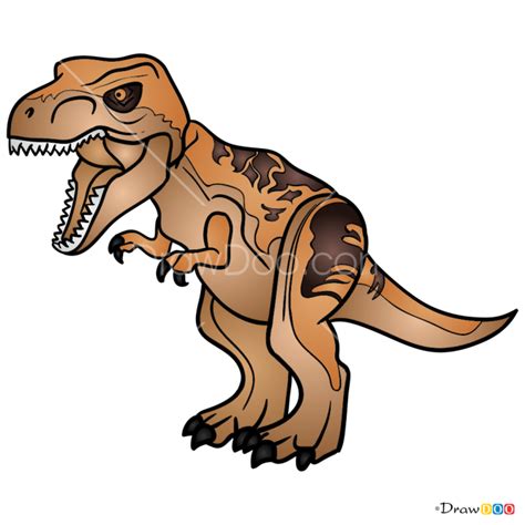 How To Draw Tyrannosaurus Lego Jurassic World
