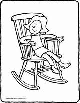 Rocking Chair Coloring Getcolorings sketch template