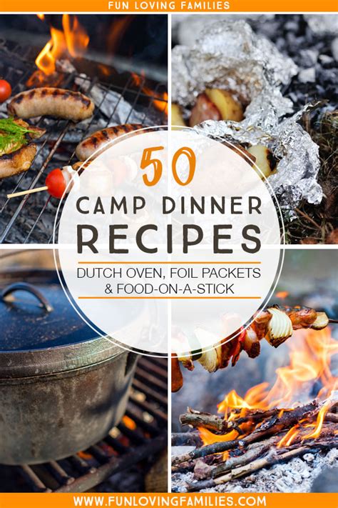 camping recipes  tasty camp dinner ideas